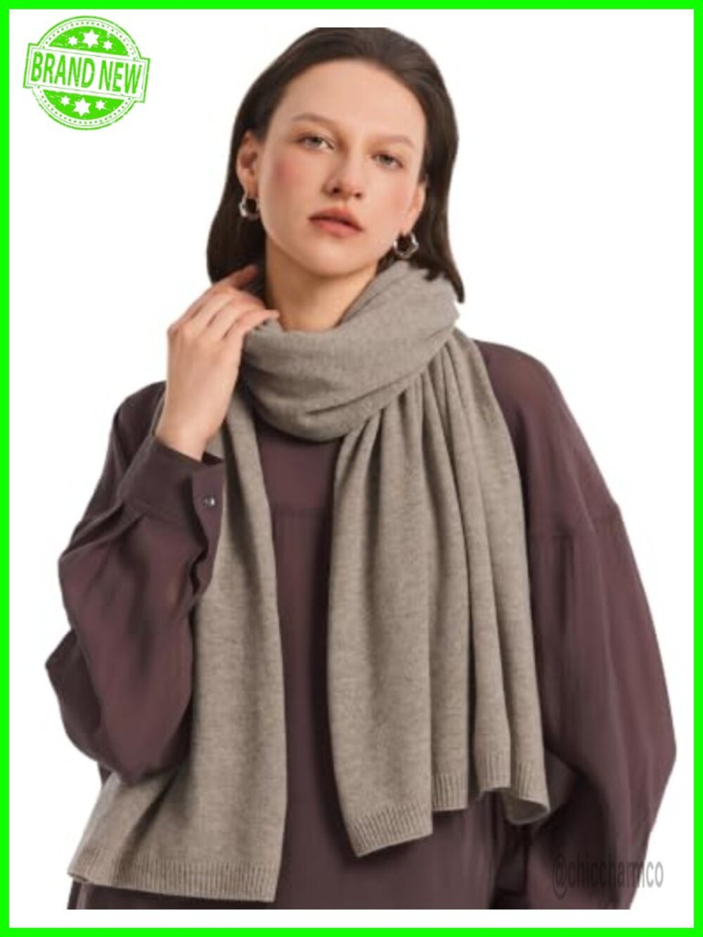 Wool Blend Cashmere Shawl Wrap Large Scarf Evening Wedding Cover Up